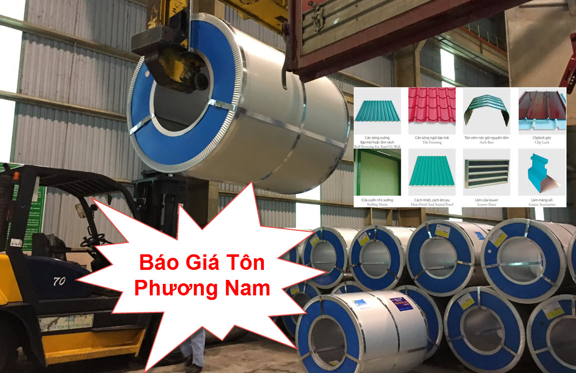 Bảng báo giá tôn Phương Nam cập nhật mới nhất tại xưởng